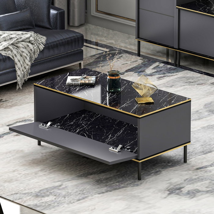 Hanah Home Imaj - Mesa de centro Antracita